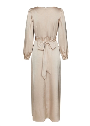 Bretti heavy sateen kjole Champagne Neo Noir 